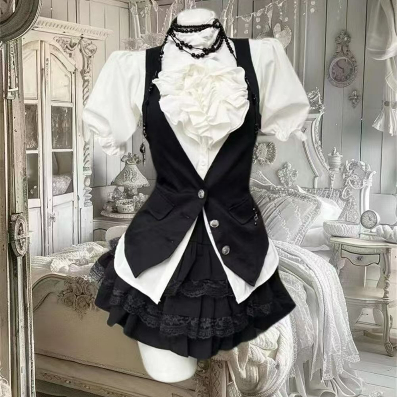 Sewing Vest - Y2k Estetik Lolita Tarzı Tatlı 3