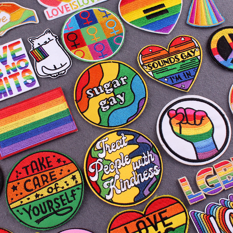 Velcro Sew On - Gökkuşağı yamalar giysi Gay Pride LGBT