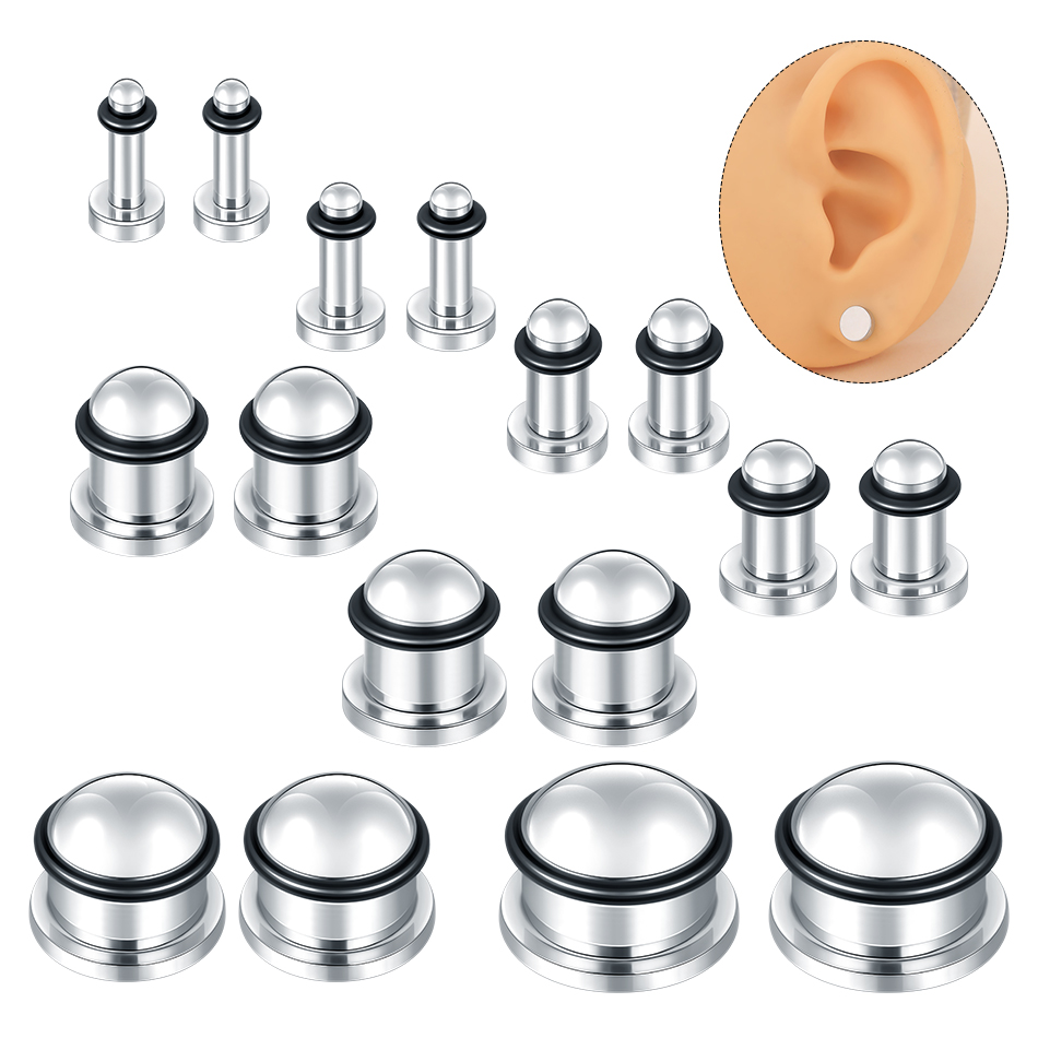 Seam Gauge Metal - 1 çift Paslanmaz Çelik Kulak Tüneli