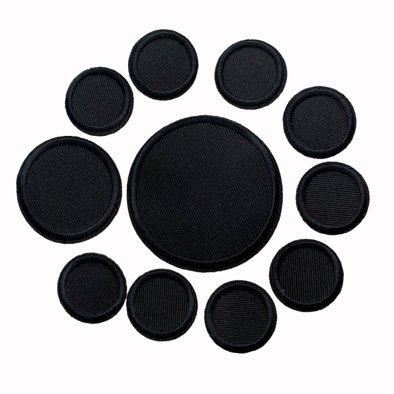 Velcro Sew On - 5 adet siyah yuvarlak yamalar giysi