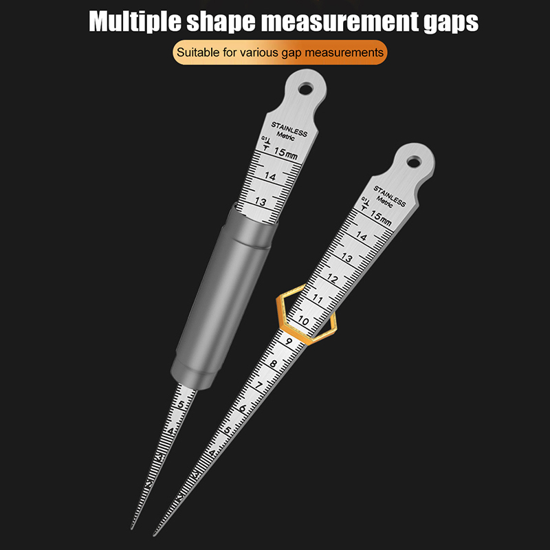 Seam Gauge Metal - 1-15mm Paslanmaz Çelik Konik Ölçer Feeler