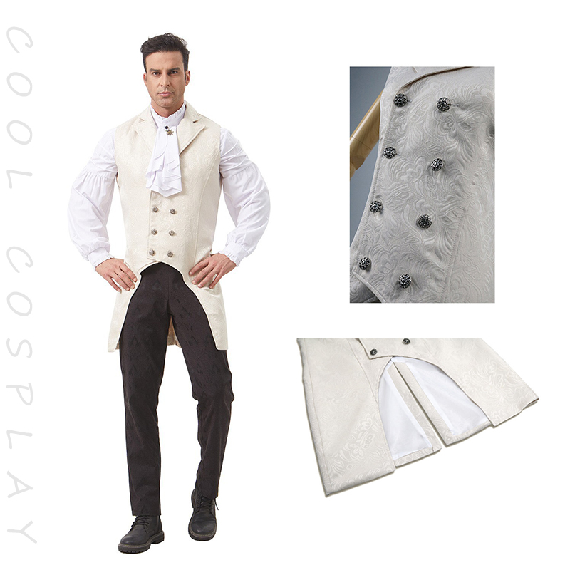Sewing Vest - Ortaçağ Rönesans Tailcoat erkek Yelek Vintage