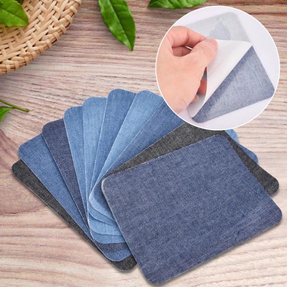 Velcro Sew On - 20 adet Denim Kesim Parçası Demir