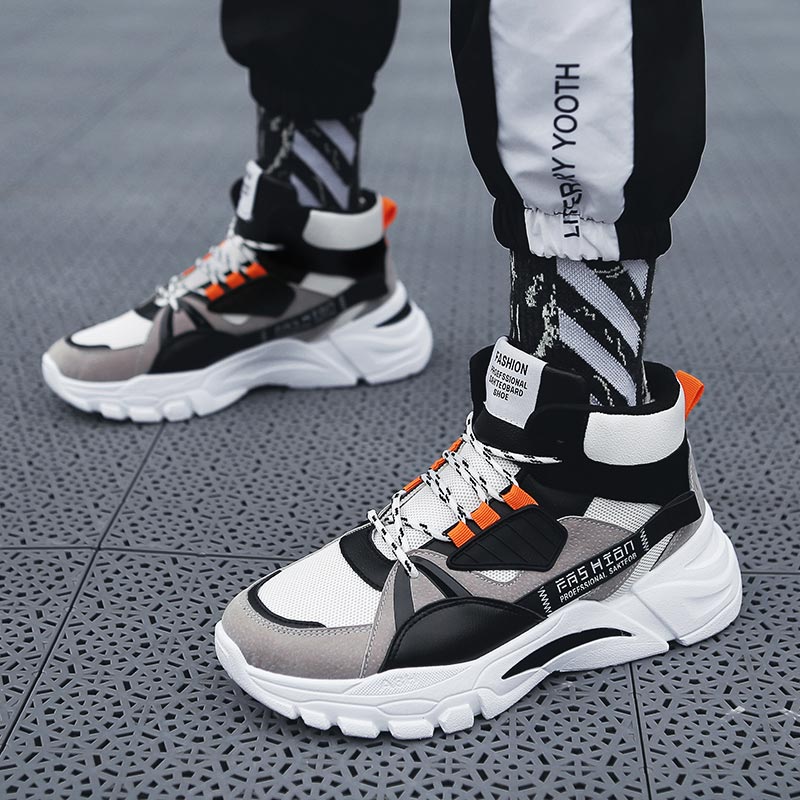 Yüksek Top yaz erkek spor ayak - Sewing Front Zipper incelemesi ve fiyatı