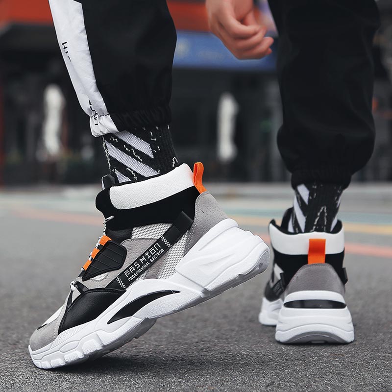 Yüksek Top yaz erkek spor ayak - Sewing Front Zipper incelemesi ve fiyatı