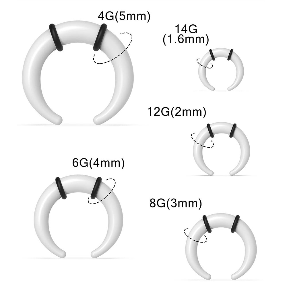 Büyük Septum yüzükler 14G 12G  - Seam Gauge Metal incelemesi ve fiyatı